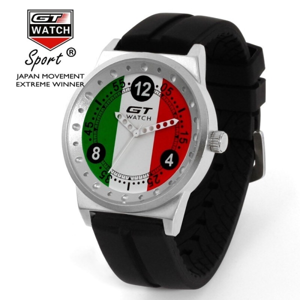 GT Watch Watch Italien Flagga F1 Sportklockor Silikon Quartz-klocka Mode Casual Manklocka montre homme reloj hombre Italy