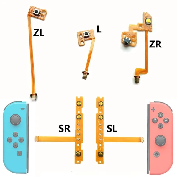 DATA FROG Button Joystick Reparationstillbehör för Nintendo Switch Joy - Med mjuka kabeltillbehör ZL ZR L SL SR Other