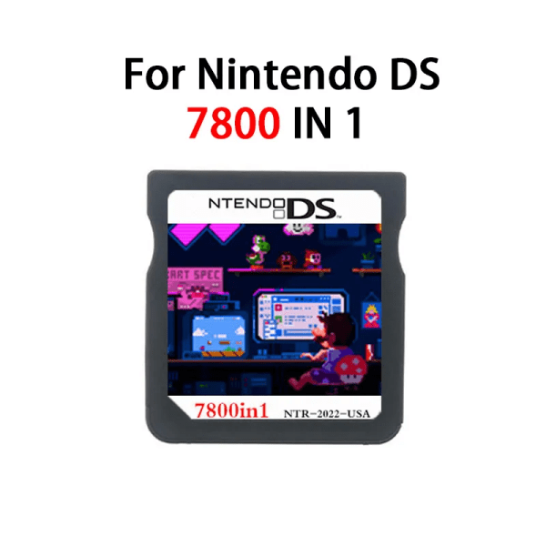 7800 i 1-kompilering DS NDS 3DS 3DS NDSL-spelkassettkort Videospelsimulering GBA GBC FC MD Arcade GB