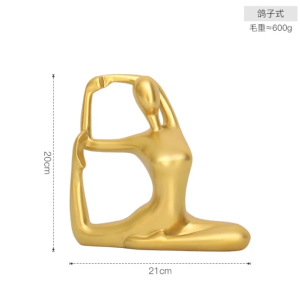 Nordisk Stil Sandsten Yoga Figurer Staty Modern Konst Tänkare Staty Resin Abstrakt Figur Hem Kontor Hantverk Dekoration