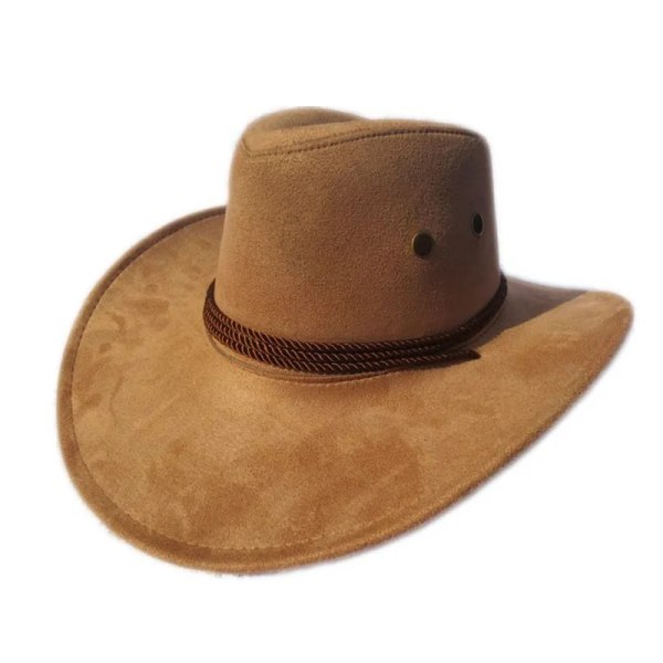 Cool Western Cowboy Hattar Herr Solskydd Cap Dam Reseprestanda Western Hattar Chapeu Cowboy Yellow