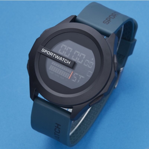 Ny Watch Watch Vattentät Lysande LED Digital Student Elektronisk Armbandsur relojes para hombre Cyan-blue
