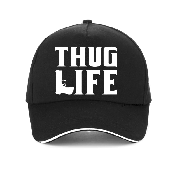 THUG LIFE TUPAC SHAKUR SAKUR 2PAC Album Herr Rockband Hip Hop keps Modetryck Black