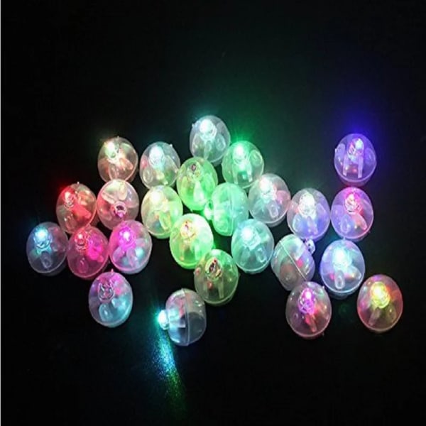 100 st/lot Rund boll Led ballongljus Miniblixtlampor för lyktajul white