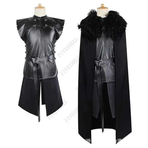 Medeltida Steampunk Gothic Punk Cosplay Cape Hood Kappa för Kvinnor Män Halloween Kostym only golves M