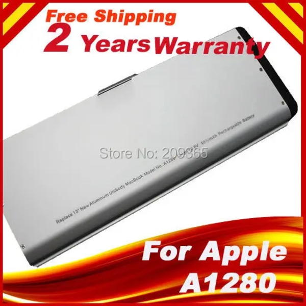Laptopbatteri Aluminium uppgraderad version 6-cell för Apple MacBook 13" A1278 A1280 (2008 version) MB466LL/A MB466 MB771LLA MB771