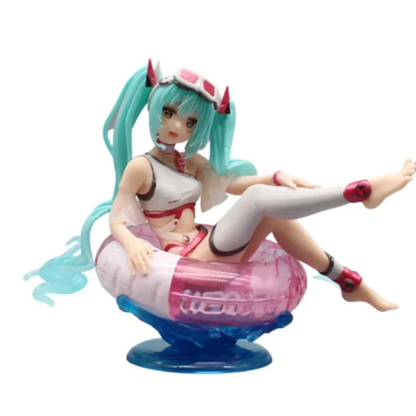 11 cm Kawaii Hatsune Miku Figur Miku Figurer Simring PVC Staty Anime Figur Modell Docka Samlarbord PC Dekor Leksaker Present with box