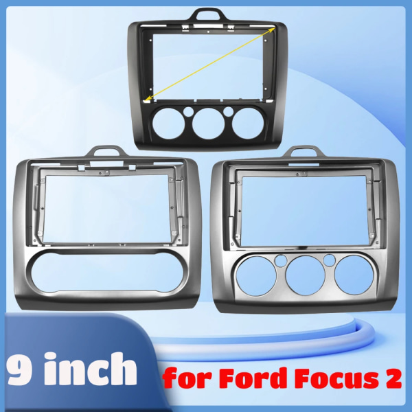 9 tums 2 Din bilradio fascia panel instrumentbräda monteringsram för Ford Focus 2 MK2 2004 - 2011 monteringsram Frame-MT 9 INCH