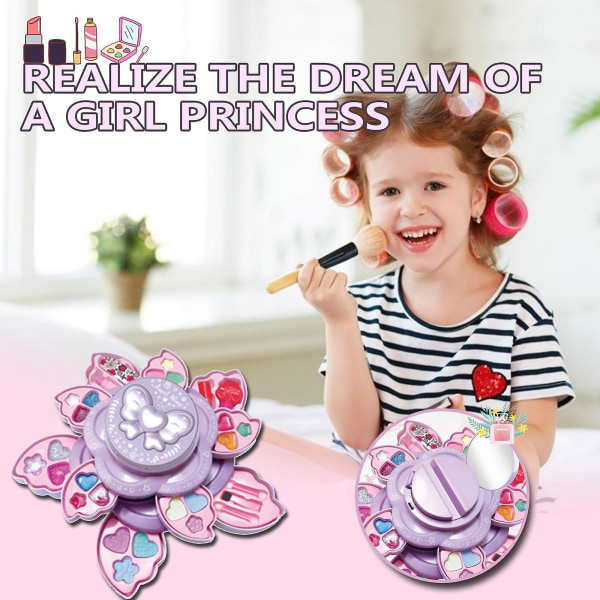 5ML Ny produkt Princess Makeup Box Barn Kosmetika Girls Play House Make 242937 Multicolor
