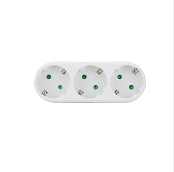 3-vejs Stikadapter, 3-vejs Multistik Væg- eller Skrivebordsstik