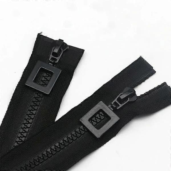 Dubbel hartsdragkedja för ryggsäck, jacka, DIY-sömnadstillbehör 50cm 50cm black