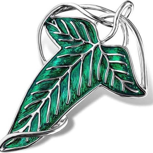 (Erikoiskampanja) Noble Collection Fairy Leaf Rintakoru - 7 cm (2,8 tuumaa) Korukoru Emali Rintakoru 12
