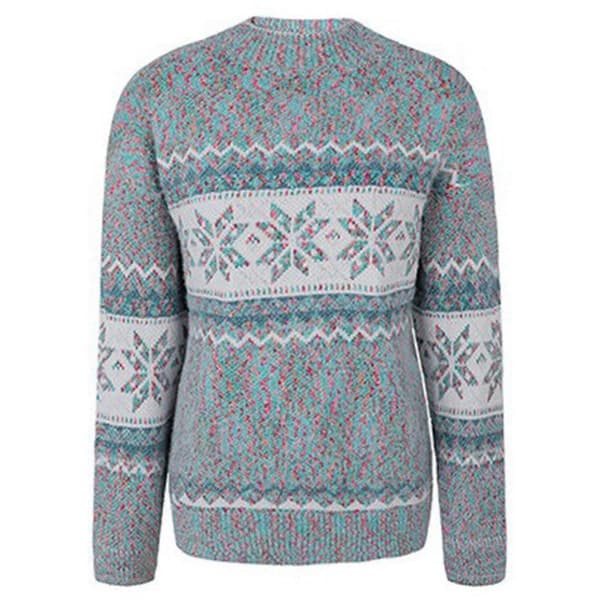 Dam Pullover Tröja Jultröja Varm Pullover Tröjor Jumper Jul Turtleneck Tröja Rosa Pink XL
