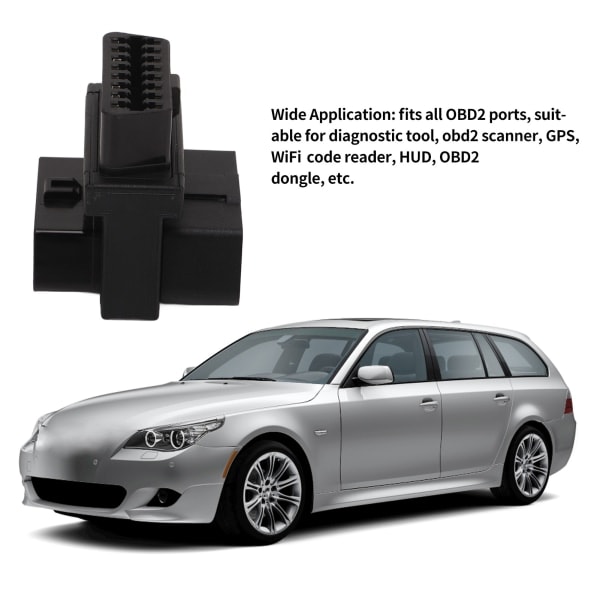 OBD2-adapter 16-stiftshane till 2-honkontakt Plug and Play Splitter-kontakt för diagnostikförlängare