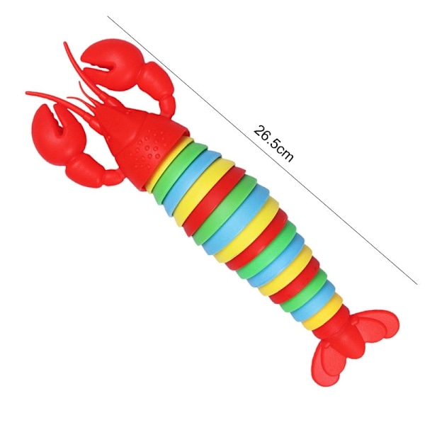 (Særtilbud) 18CM 14CM Farverig Fidget Legetøj Snegl Leddelt Fleksibel 3D Snegl Hummer Haj Fidget Legetøj Lindring Anti-Angst Sensorisk Børnelegetøj