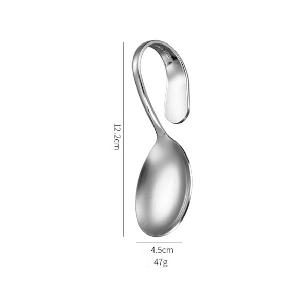Kaareva kahva Lusikat tarjoilulusikat HOPEA OVAL OVAL Hopea Silver Oval-Oval