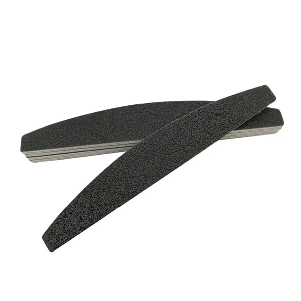 3 st Halvmåne svart - 100/180 - Nagelfil Svart Black