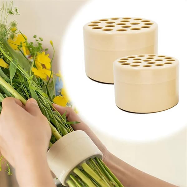 Spiralstavshållare, Plastblominsättningsverktyg, Blomsterdesign, Roterbart Rör, 2-pack