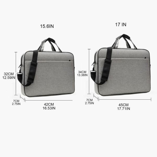 Laptopveske Axelveske GRÅ 17 tommer 17 tommer grå 17 tommer-17 tommer