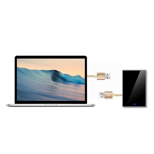 0,25/0,5/1,5/3/2m Usb2,0 hane till hane USB kabel höghastighetsdataöverföringssladd Jikaix 0,5 m Golden 0.5 m Golden