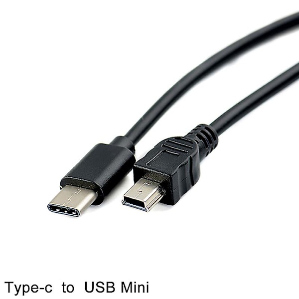 USB Typ-C til Mini USB-kabel USB-C Hann til Mini-B Hann Adapter Konverter