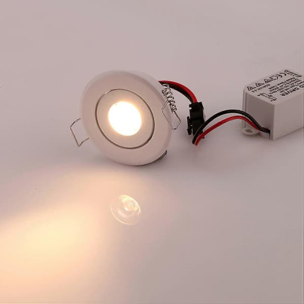 Mini 3W LED Downlights Indbyggede Små Loft Indbyggede Spotlights, 3000K + Driver
