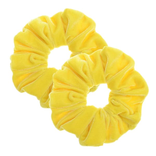 2 stk. gule store scrunchies til kvinder, elastiske hårbånd