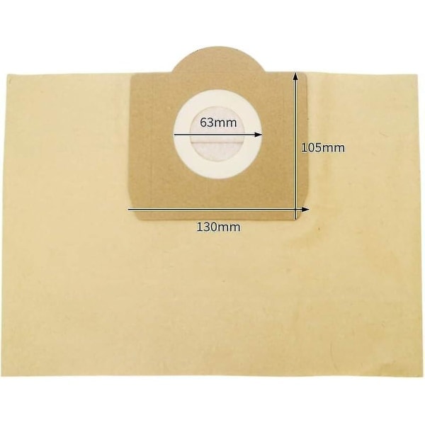 Kärcher WD3 dammsugarpåse, set med 5 raka dammsugarpåsar för Karcher WD3, WD 3 Premium, WD3200, WD3500p, A2204, A2204, A2534, SE4001 [DB]