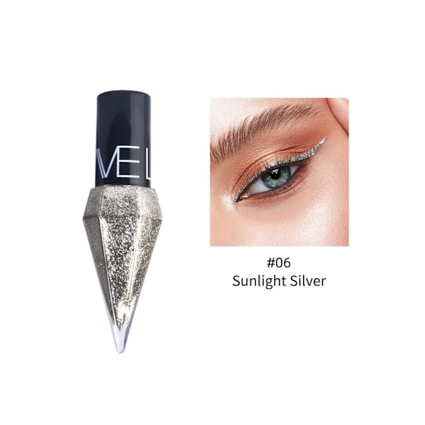 LOOKAVE enkel diamant glänsande eyeliner pärlemorskimrande skimmer eyeliner #07