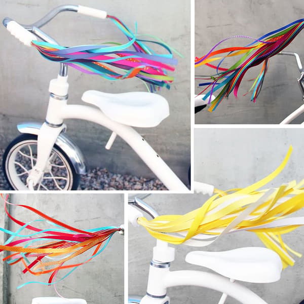 1 par børnecykel kvaster løbehjul styr streamers 4