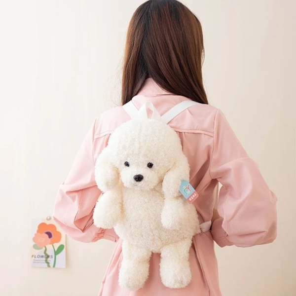 Teddy Dog Ryggsäck Plysch Ryggsäck MÖRKBRUN Dark brown