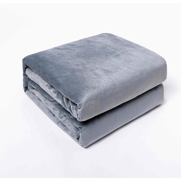 Painoinen peitto 17 lbs - 60x80 Pehmeä Minky helmillä | Vaaleanharmaa | Aikuisten miehille ja naisille tai nuorille