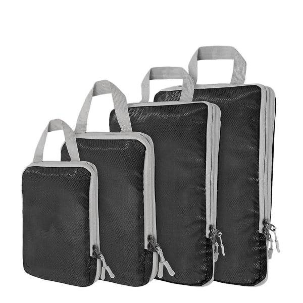 Kompressionspackkuber, 4-pack ultralätta packkuber för handbagage, resepackning för S