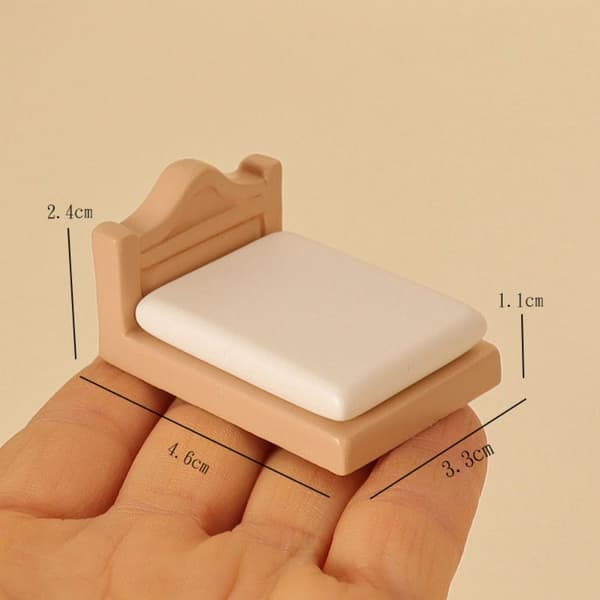 Dukkehuss Miniature Sofa Teebord 4 4 4 4