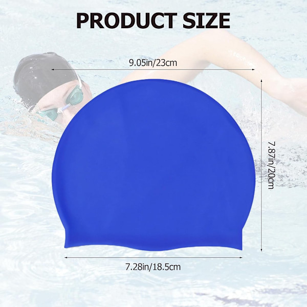 2 stk - badehette - 23*20 cm - silikonbadehetter - ørepropper - vann