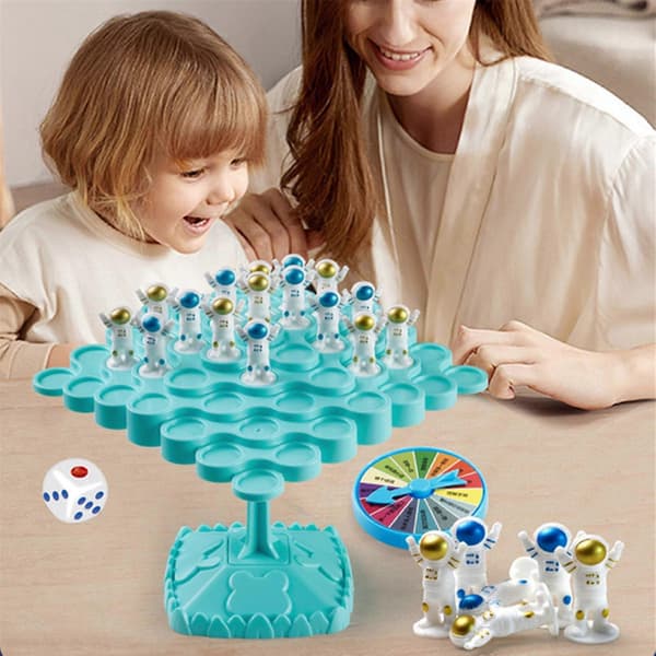 Astronaut Barnepuslespill Brettspill Stablet Avslappet Foreldre-Barn Interaktive Bordspill Barnepuslespillspill Blue