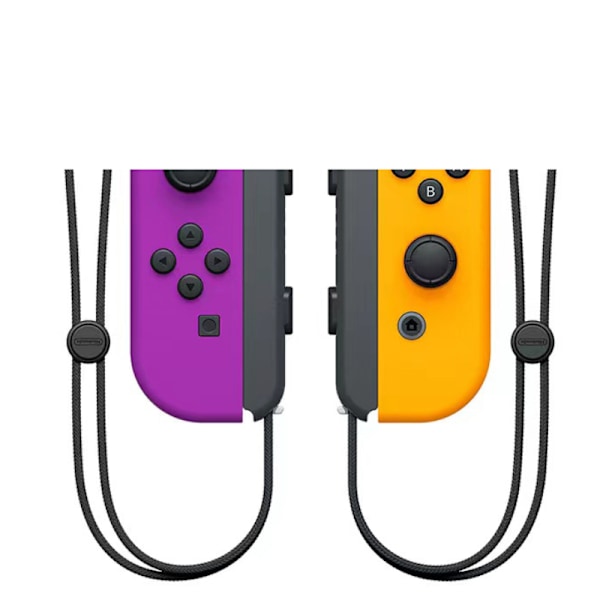 Nintendo Switch-kontroller Joycon trådlös Bluetooth-spelkontroll fjärrväckning med handledsrem, stöd för fitnessring purple+orange