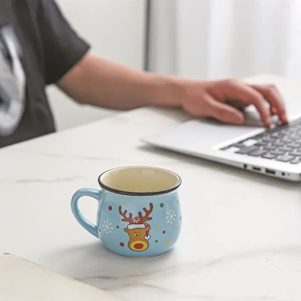 Keramisk julekopp kaffekopp RØD PINGVIN RØD PINGVIN Red Penguin Red Penguin