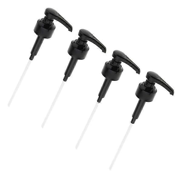 4 stk. Kaffe 1 Liter Dispenser Sirupspumpe Sort Væskedispenser Til Monin Sirup 10ml Juiceflaskedispenserpumpe
