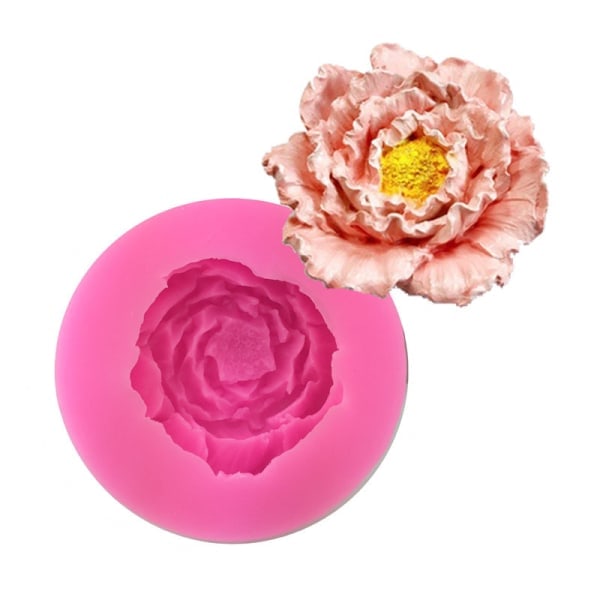 Pionblomma Rosblomform Handgjorda Blomljus D