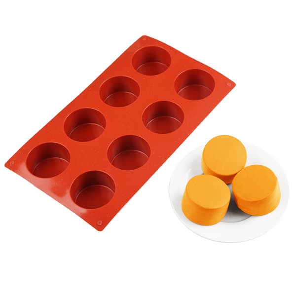 Hål silikonlera cylinderform röd (1 st)