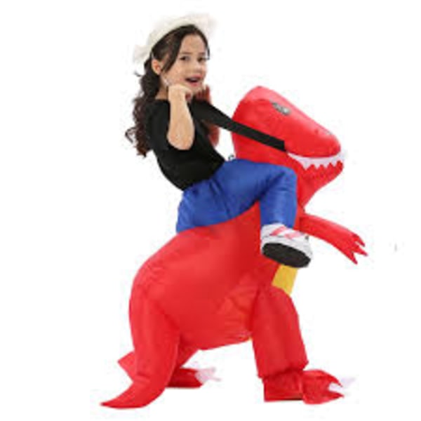 (Specialtilbud) Oppustelig Dinosaur Dukke Kostume Børn Halloween Rekvisitter Sjov Tyrannosaurus Rex Alien Tøj Julekostume_NA