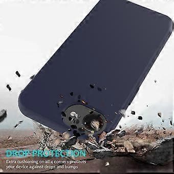 Skal Kompatibelt med iPhone 16e, Fallsäkert Flytande Silikon Mjukt Foder Baksida Telefonskal - Midnattsblå Midnight Blue