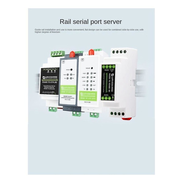 Industriell DIN-skena RS232 till RS485-omvandlare 300-115200bps digital isolering brett spänningsområde