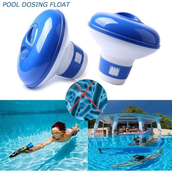 4 stk. Flydende pooldispenser, 12,7 cm flydende klordispenser, automatisk klordispenser, justerbar flydende tabletboks, pooldispenser til klor