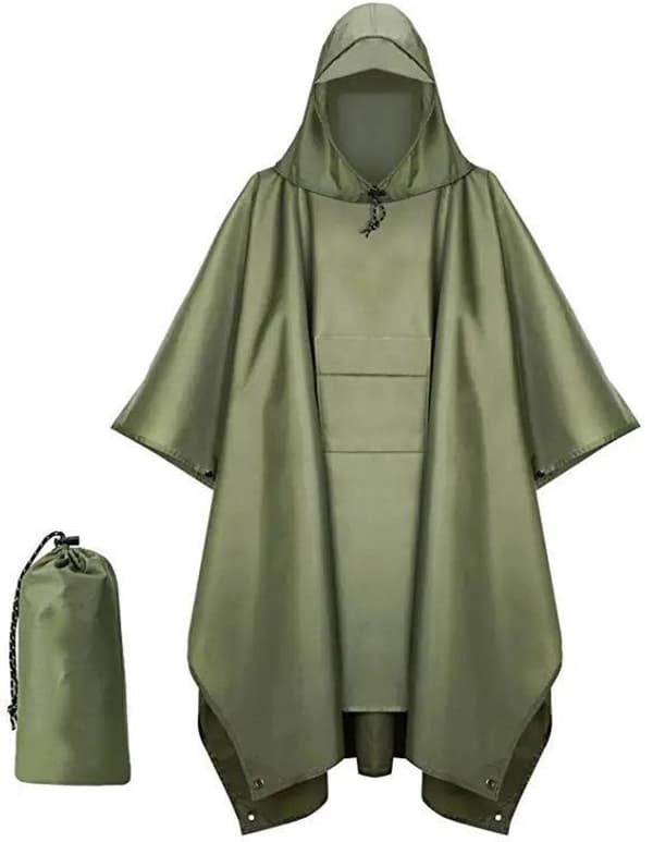 Poncho - Regnkappa - 210*140cm - Multifunktionell vattenavvisande regnponcho