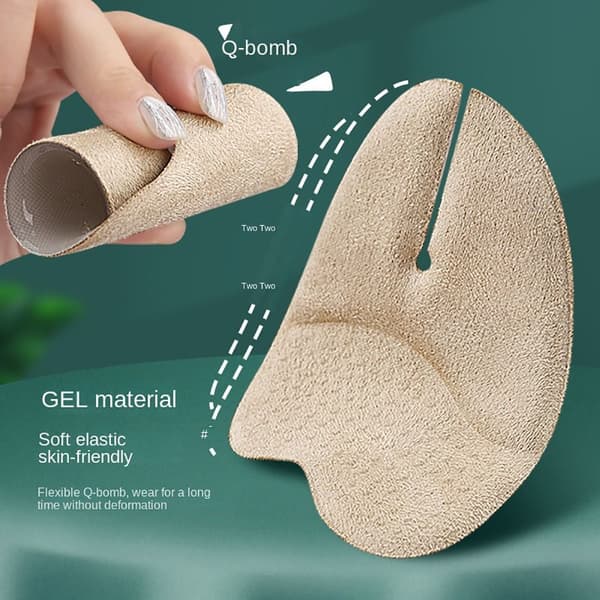 2 par gel metatarsal puder forfodspude SORT black