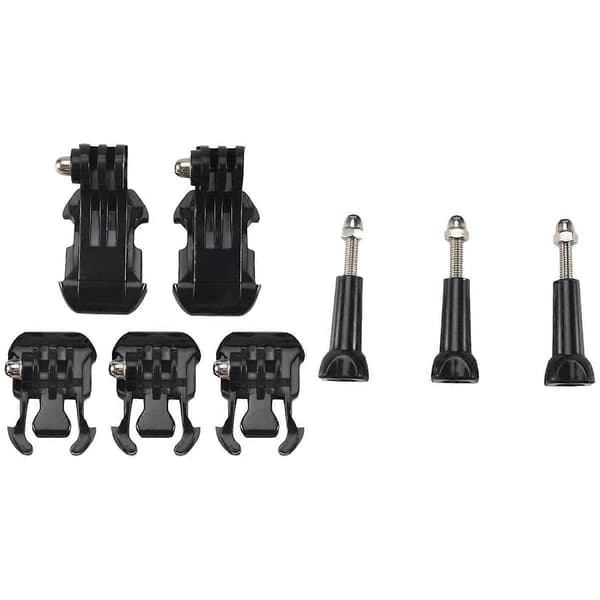 Åtta-i-ett Tilbehørssett for Gopro, Clip Basic, J-Hook Spennefeste, Skrue