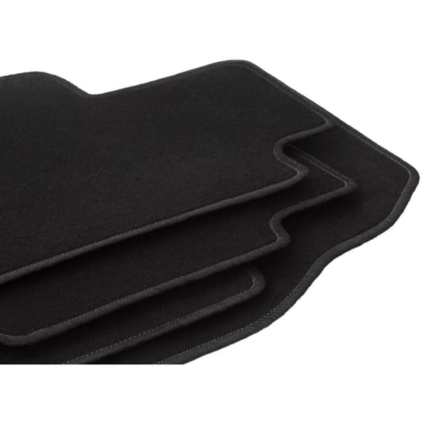 BASIC svarte velour gulvmatter Kompatibel med Citroën C8 7 seter (2002-2014)