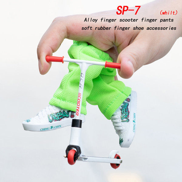 Mini Finger Scooter Sæt Mini Finger Skateboard med Bukser Sort